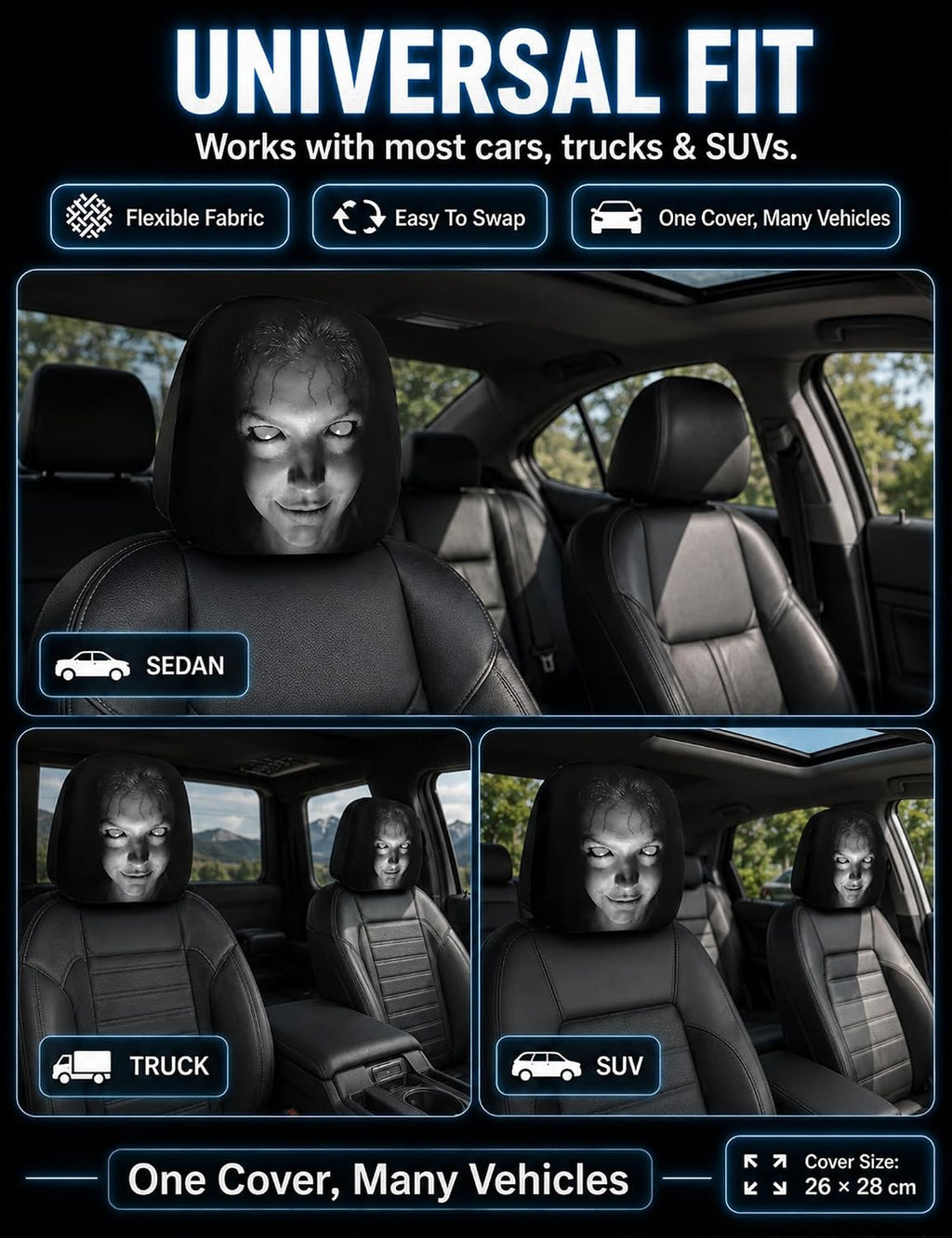 NIGHT SHIFT Headrest Covers